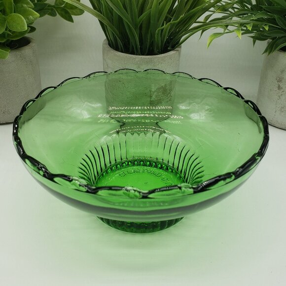 E.O. Brody M2000 Vintage Green Scalloped Pedestal Bowl or Candy Dish - Picture 11 of 11